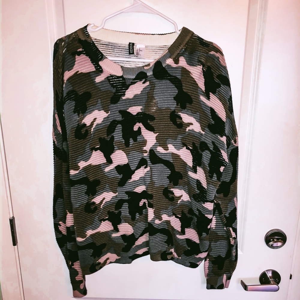 Oversized Camo Sweater
